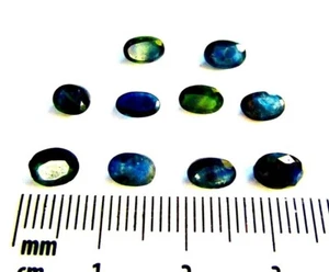 10 Pcs. 7x5 mm Oval Shape 7.11 Ct. Australian Cut Blue Sapphire, Loose Stones - Picture 1 of 4