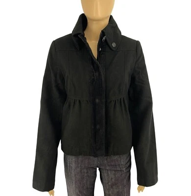 RRP €192 S'NOB Women Black Wool Blend Jacket Coat Size M - Image 1 of 4