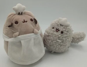 GUND Pusheen Stormy 2 Set LOT Baking Chef Collectable Plush Cooking Stuffie Toy - Picture 1 of 8