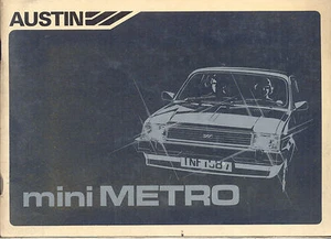 AUSTIN MINI METRO USE AND MAINTENANCE BOOKLET - Picture 1 of 1