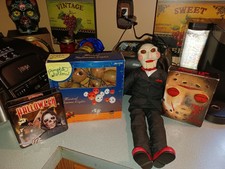 LOT of 4 Misc'l HALLOWEEN Item's Musical Light's-Cds- dvds And Saw Doll!!!