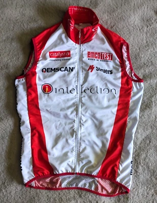 VENTOU Windbreaker Sleeveless Cycling Vest Womens XS Red White - Image 1 of 4