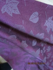 FALL TABLECLOTH--PURPLE WITH LEAVES--192" X 56"--#R13-5 - Picture 1 of 24