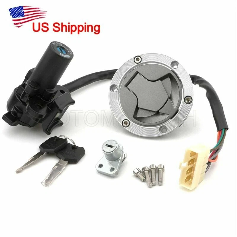 For Kawasaki Ninja 250R EX250J 2008-2012 Ignition Switch Gas Cap Cover w/ Keys Foto 1 de 4