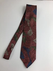Corbata para hombre Oscar De La Renta roja floral 58 pulgadas 008 nueva sin etiquetas                - Imagen 1 de 7