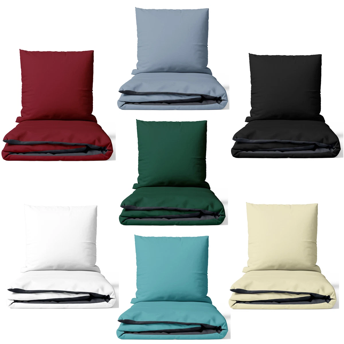 LANOVENANUBE Bettbezug-Set 135 Cm – Weiß, 50% Baumwolle, 50% Polyester, Inkl. Spannbettlaken & Kissenbezug