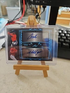 Ceddanne Rafaela Marcelo Mayer Dual Auto 1/1 2022 Leaf Trinity - Boston Red Sox - Picture 1 of 2