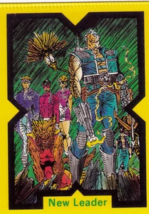 X-FORCE 1991 COMIC IMAGES ERROR CARD CRIMPED WRAPPER IMPRINT#23 NEW LEADER - Bild 1 von 1