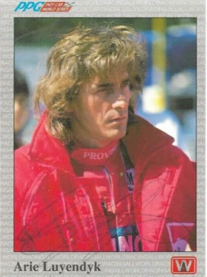 @@1991 PPG ARIE LUYENDYK Auto Signed card #15 INDY@ 2 - Image 1 of 2