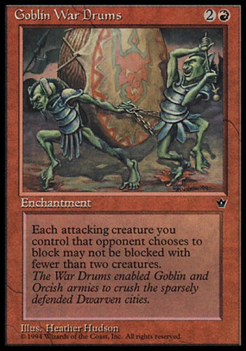 Goblin War Drums (Hudson) ~ Moderately Played Fallen Empires MTG Magic UltimateM - Image 1 of 1