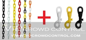 6mm Plastic Chain + Plastic Snaps VIP Crowd Control - Picture 1 of 11