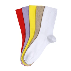 Damen Socken Frauenstrümpfe Baumwolle farbig Atmungsaktiv 5 Paar - Bild 1 von 4