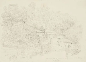 J. PEIPERS (1805-1878), Ein Weinberg bei Sorrent, 1834, Bleistift Romantik - Picture 1 of 7