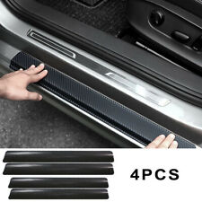 4x Carbon Fiber Car Door Plate Sill Scuff Cover Anti-Scratch Sticker Accessories (Fits: Peugeot)