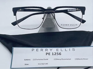 Nuevos marcos de gafas PERRY ELLIS PE 1256-2 azul marino 53-18-140 - Imagen 1 de 3