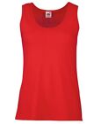 Ladies Vest Lady-Fit Cotton Sleeveless T-Shirt Tank Top - Fruit of the Loom