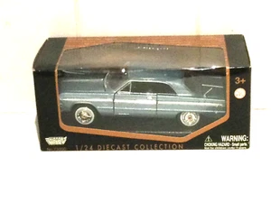 MOTOR MAX CHECROLET IMPALA 1964 Blue 1:24 mint boxed - Picture 1 of 5