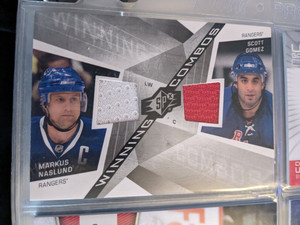 2008-09 SPx Markus Naslund & Scott Gomez #WC-NG Rangers Winning Combos Jersey