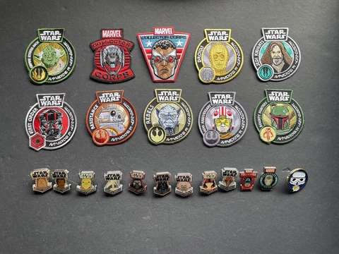 FUNKO STAR WARS & MARVEL SMUGGLERS BOUNTY PATCH & PIN LOT (22) Cover