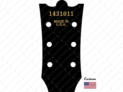 Calcomanías personalizadas vintage metálicas con número de serie 3x3 cabezales | Serigrafiadas a mano Foto 1 de 3