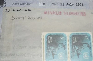 UN NY MNH Scott # 207-208 Cáncer - Bloques de esquina de 2 (4 estampillas)  - Imagen 1 de 6