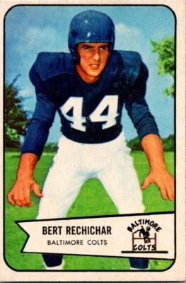 1954 BOWMAN FOOTBALL #26 BERT RECHICHAR               NRMT IX - Image 1 of 2