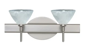 Besa Lighting 2SW-174352-LED-SN Domi Bathroom Vanity Light Satin Nickel - Picture 1 of 1