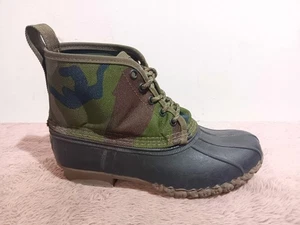 LL Bean Nylon Camouflage knöchelhohe Entenstiefel Damengröße 7M - Bild 1 von 11