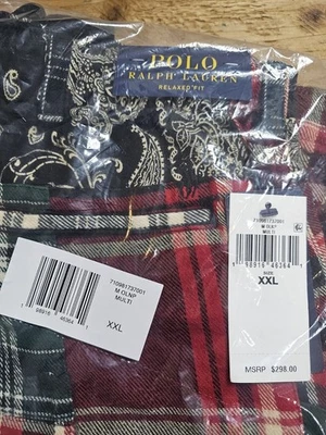 Polo Ralph Lauren Northwest Patchwork Pant Flannel XXL Relaxed Fit NWT - Image 1 of 4