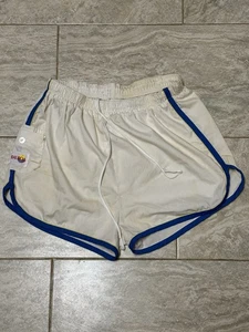 Vintage Balboa California Sands Men’s Size XL 40-42 White Blue Swim Trunks Surf - Picture 1 of 9