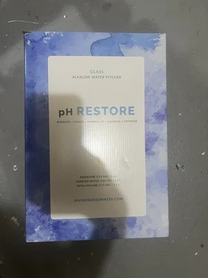 Glass Alkaline Water Pitcher By Invigorated Water 3.5L pH Restore Alkalize Ioniz - Image 1 of 4