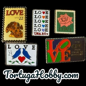 US POSTAL SERVICE - 1985 Colección de prendedores de estampillas postales varios - 5 prendedores - Juego de amor - Imagen 1 de 13