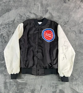 Vintage Detroit Pistons Chalk Line Jacket Joe Dumars Autograph Men's Medium 80s - Picture 1 of 11