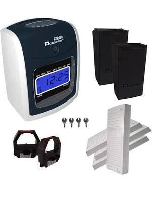 Acroprint ATR480 Totalizing Time Clock Machine Automatic Attendance Recorder - Image 1 of 4