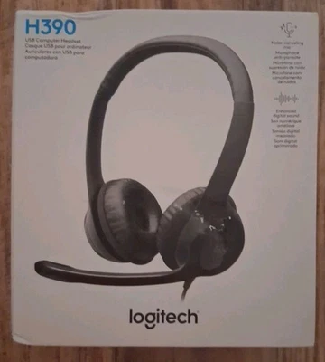 Logitech H390 Wired Headset For Pc/Laptop, Stereo Headphones New, Free Shipping! - Image 1 of 2