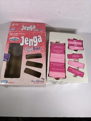 Jenga Girl Talk Edition 2007 ToysRUs Exclusive Parker Brothers Hasbro All Pieces - Image 1 of 4