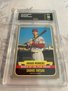 SHOHEI OHTANI ANGELS 2019 TOPPS HERITAGE AWARD WINNERS # AW6 GRADED 10 L@@@K - Picture 1 of 2
