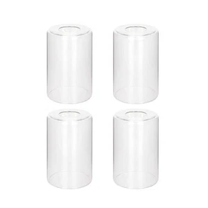 4 Pack Clear Glass Shade Covers Replacements, 5.5in Height, 3.5in Diameter, 1... - Picture 1 of 7