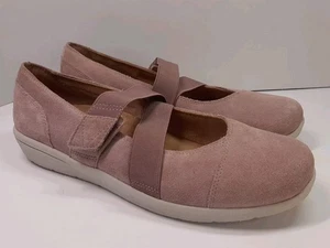 Vionic Shelby Soft PinkSuede Leather Mary Jane Shoes Flats Womens Size 9 Comfy - Picture 1 of 11