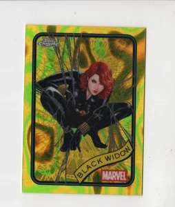 BLACK WIDOW 2025 MARVEL TOPPS CHROME #129 YELLOW LAVA REFRACTOR BASE PARALLEL - Picture 1 of 2