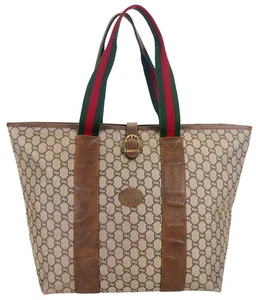 Vintage GUCCI PLUS GG Monogram Coated Leather Crossbody Bag Italy - Bild 1 von 14