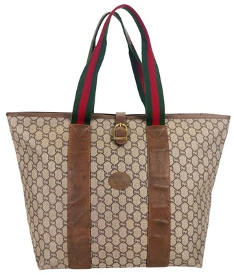 Vintage GUCCI PLUS GG Monogram Coated Leather Crossbody Bag Italy - Image 1 of 4