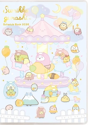 San-X Sumikko Gurashi 2026 Monthly Planner, Wide, Thread-Bound, Me67413_ - Image 1 of 4
