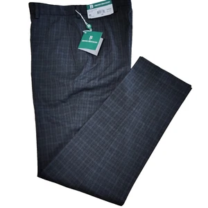NEW B by Brooks Brothers Boys Suit Dress Pants Size 16R Charcoal Gray Plaid - Picture 1 of 10