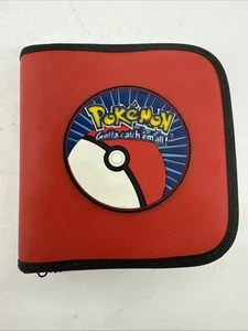 Vintage Nintendo Pokemon 24 CD Binder Holder Red Travel Case 1999 GUC - Photo 1/11