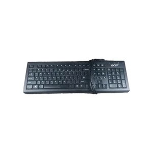 Acer PR1101U Tastiera USB cablata nera full size QWERTY KB senza alzate di altezza - Foto 1 di 10