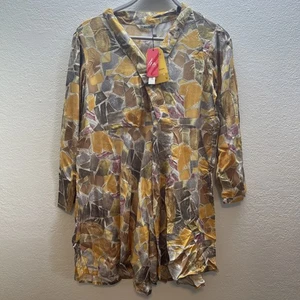 Bani Woman Top Blouse Size Large Abstract NEW - Bild 1 von 7
