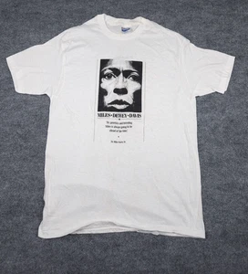 Camisa De Colección Miles Davis Para Hombre XL Blanca Gráfica Doble Cara Puntada Única RARA - Imagen 1 de 11