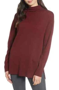 Suéter Chelsea28 Para Mujer Talla: PEQUEÑO Cuello Embudo Color: Borgoña Syrah Brezo - Imagen 1 de 6