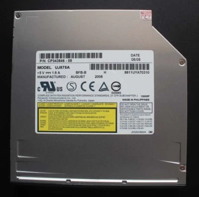 12.7mm Slot in UJ-875A UJ875A 8X DVD RW RAM Burner CD-RW Writer Drive Re GA50N - Image 1 of 4
